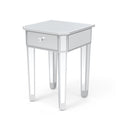 Mirrored Nightstand End Table with Drawer E5785