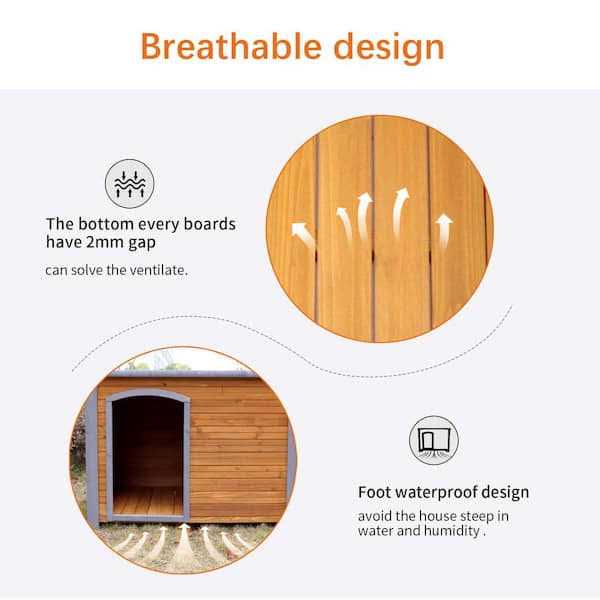 Large Wooden Dog House Z7255