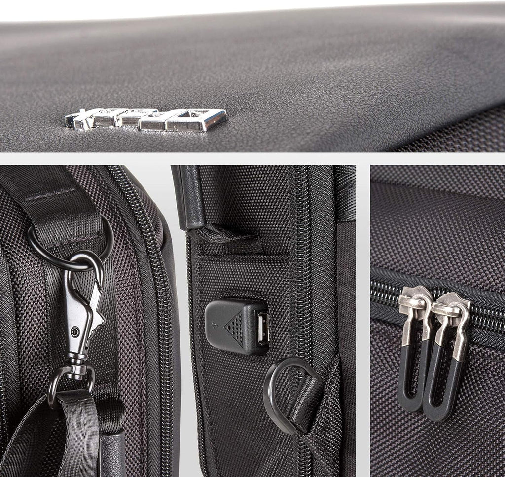 Leather Laptop Backpack W35179