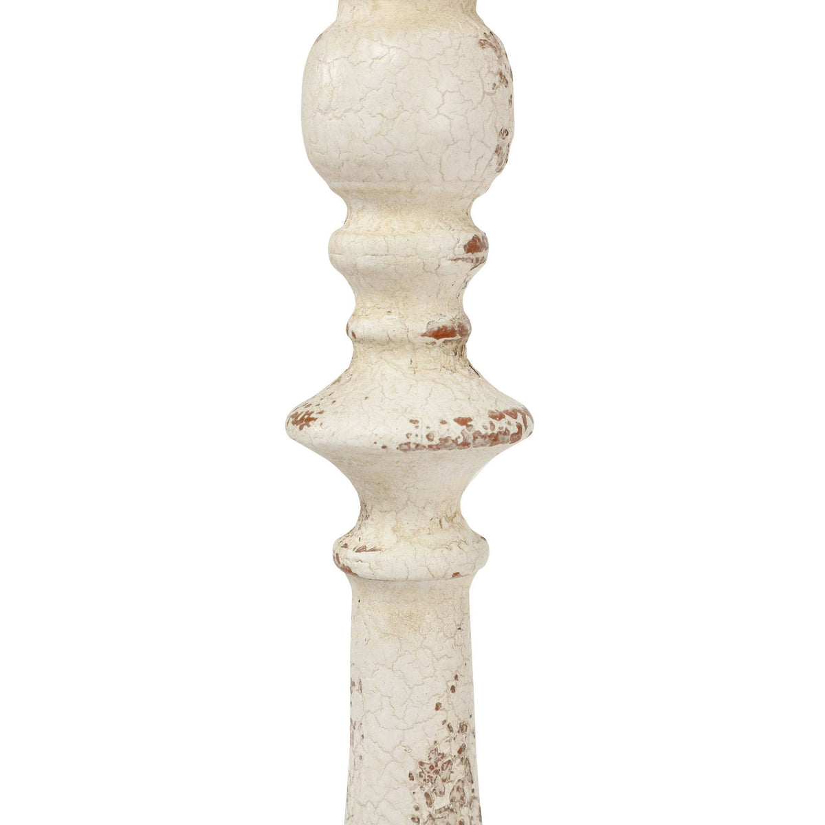Vintage White Metal Candle Holders, Set of 2 S3242