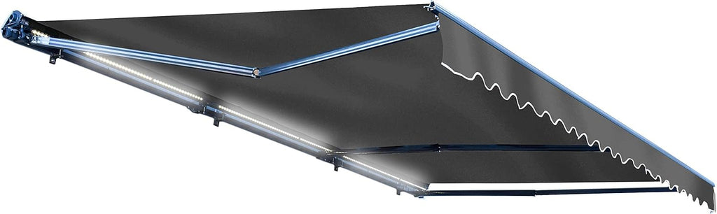 Green Motorized Retractable Patio Awning 16 x 10 Feet S9982