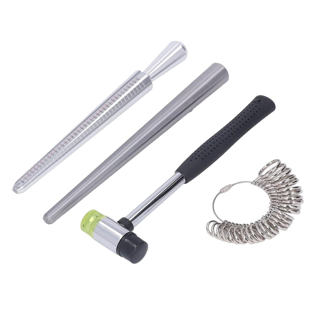 Ring Mandrel Sizer Aluminum Measuring Gauge Jewelry Making Tools K401