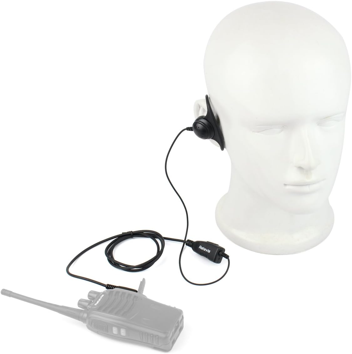 Case of 10 2 Pin D-Type Headset for 2 Way Radios P72069