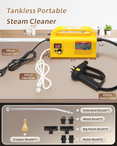 1500W Handheld Portable Pressurized Steam Cleaner V495799