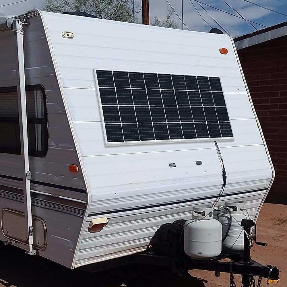 300 Watt 12V Monocrystalline Solar Panel Kit with Charge Controller and Mounting Brackets D957