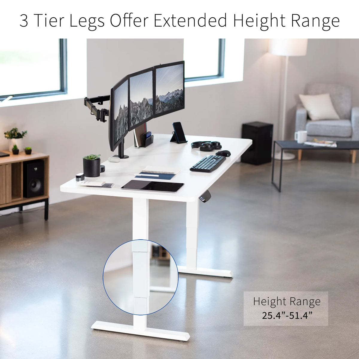 Electric 71” x 30” Stand Up Desk Workstation, White D59213