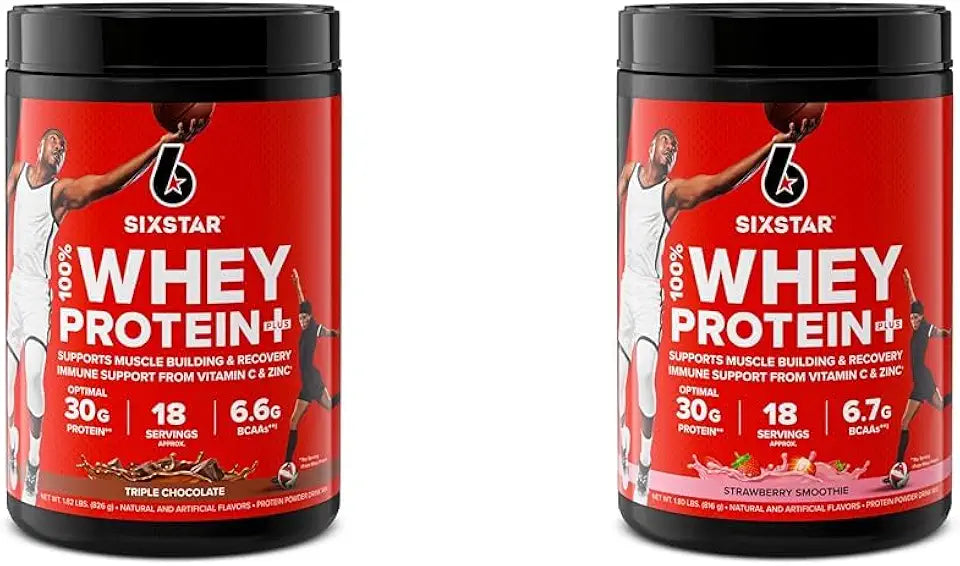 100% Whey Protein Plus Triple Chocolate & Strawberry Smoothie 1.8lbs U242409