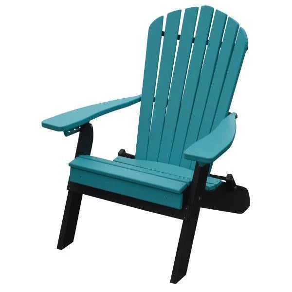 Poly Folding Adirondack Chair with Pullout Ottoman C75726
