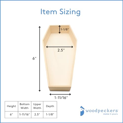Coffin Shaped Tray 17-3/4-inch Pack of 2 Wood Coffin Shelf P166826