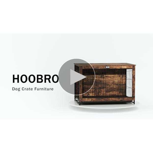 Large Wooden Dog Crate Furniture with Pull-Out Tray R92211