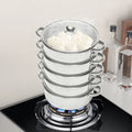 5-tier Stainless Steel Steamer with Lid T4654