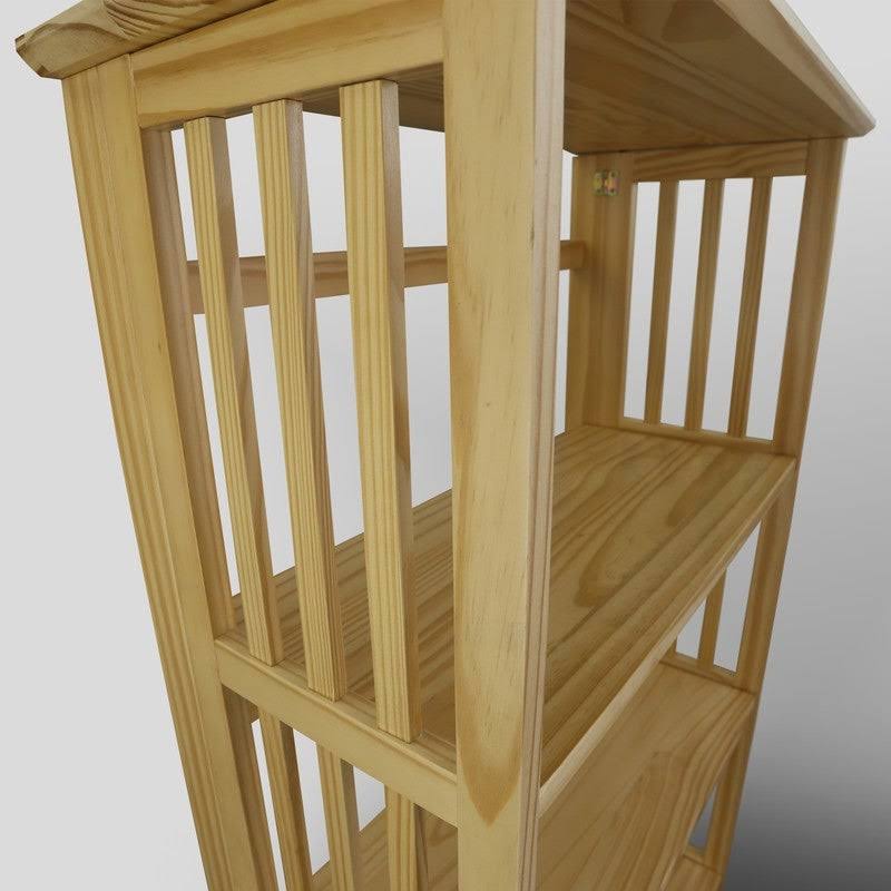 Natural 4-Shelf Folding Bookcase X888