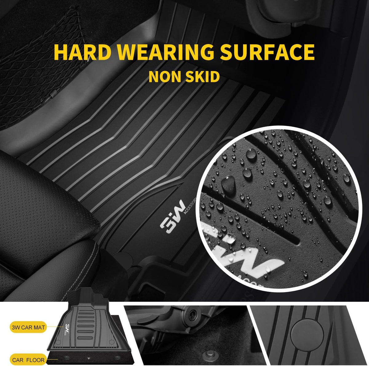 TPE All Weather Custom Fit Floor Liner Black Car Mats K85284
