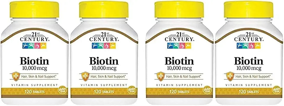 Biotin Tablets 10,000 mcg 2 Count Pack of 2 I534