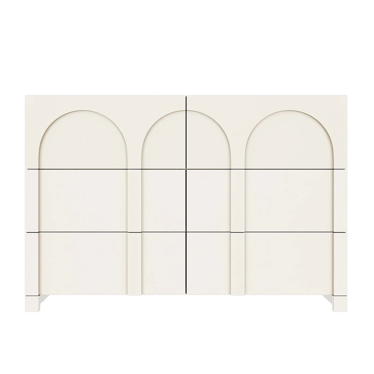 Half Gloss White 6 Drawer Dresser P6673