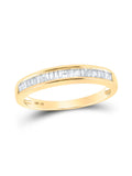 10kt Yellow Gold Baguette Diamond Wedding Band 1/4 Cttw F586