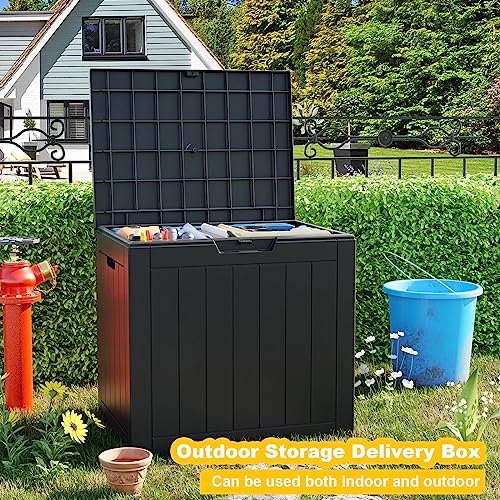 75 Gallon Waterproof Resin Outdoor Storage Box Q60585