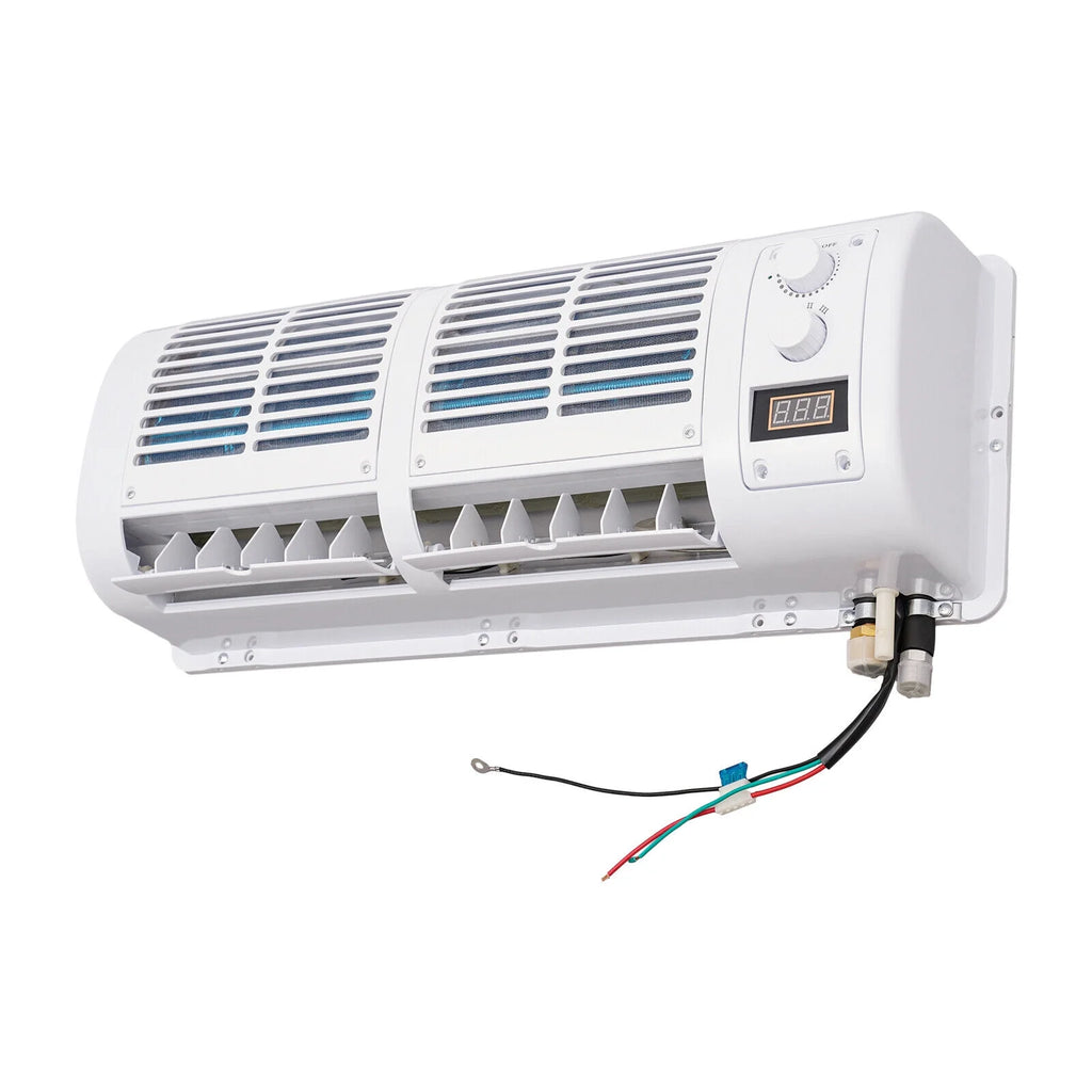 12V Car Air Conditioner Cooling Fan 3 Speeds LCD Display Q281550