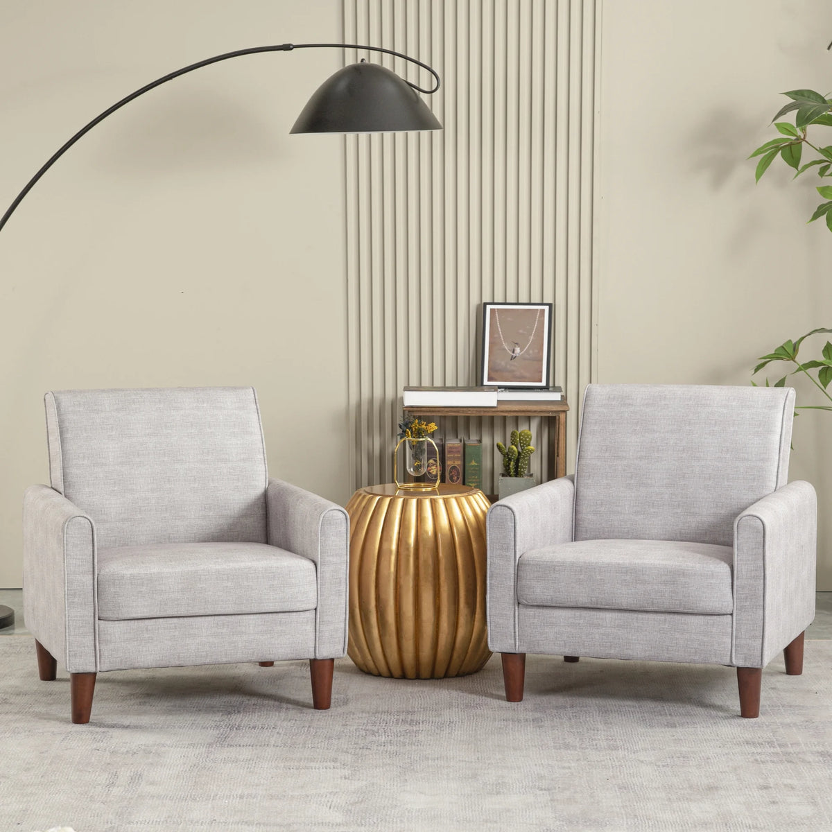 Single Sofa Chair with Four Wooden Legs C3137