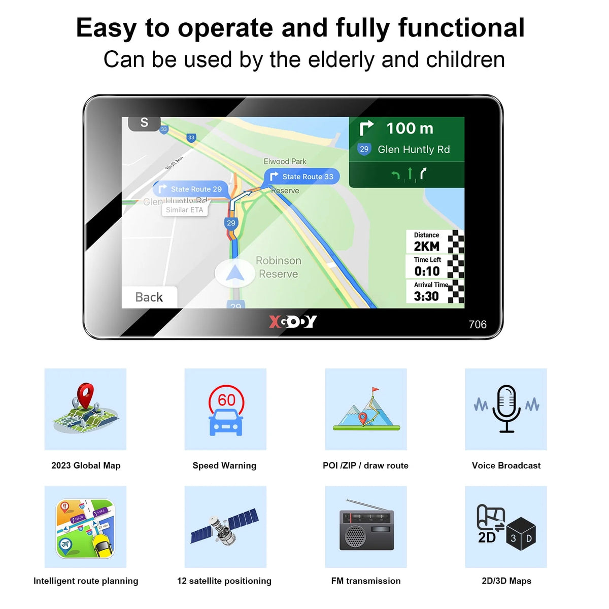 7 inch Truck GPS Navigation with Voice Guidance U54329