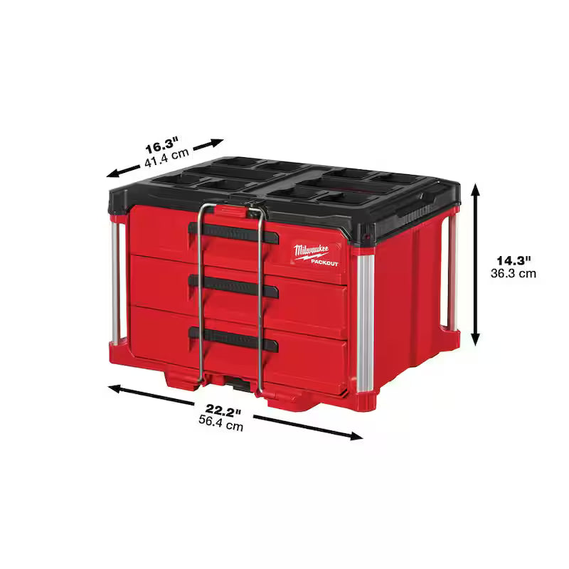 3/8 in. Drive SAE/Metric Mechanics Tool Set 62-Piece with 3-Drawer Tool Box U80703