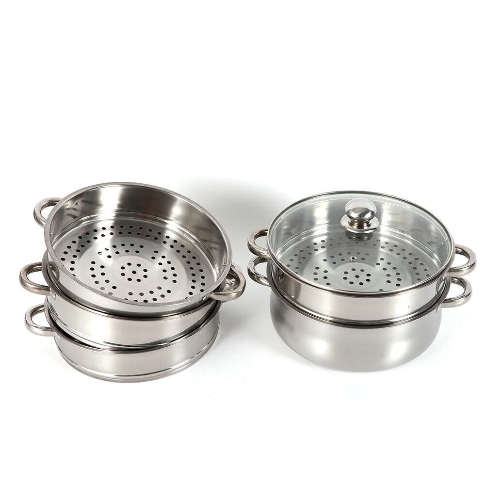 5-tier Stainless Steel Steamer with Lid T4654