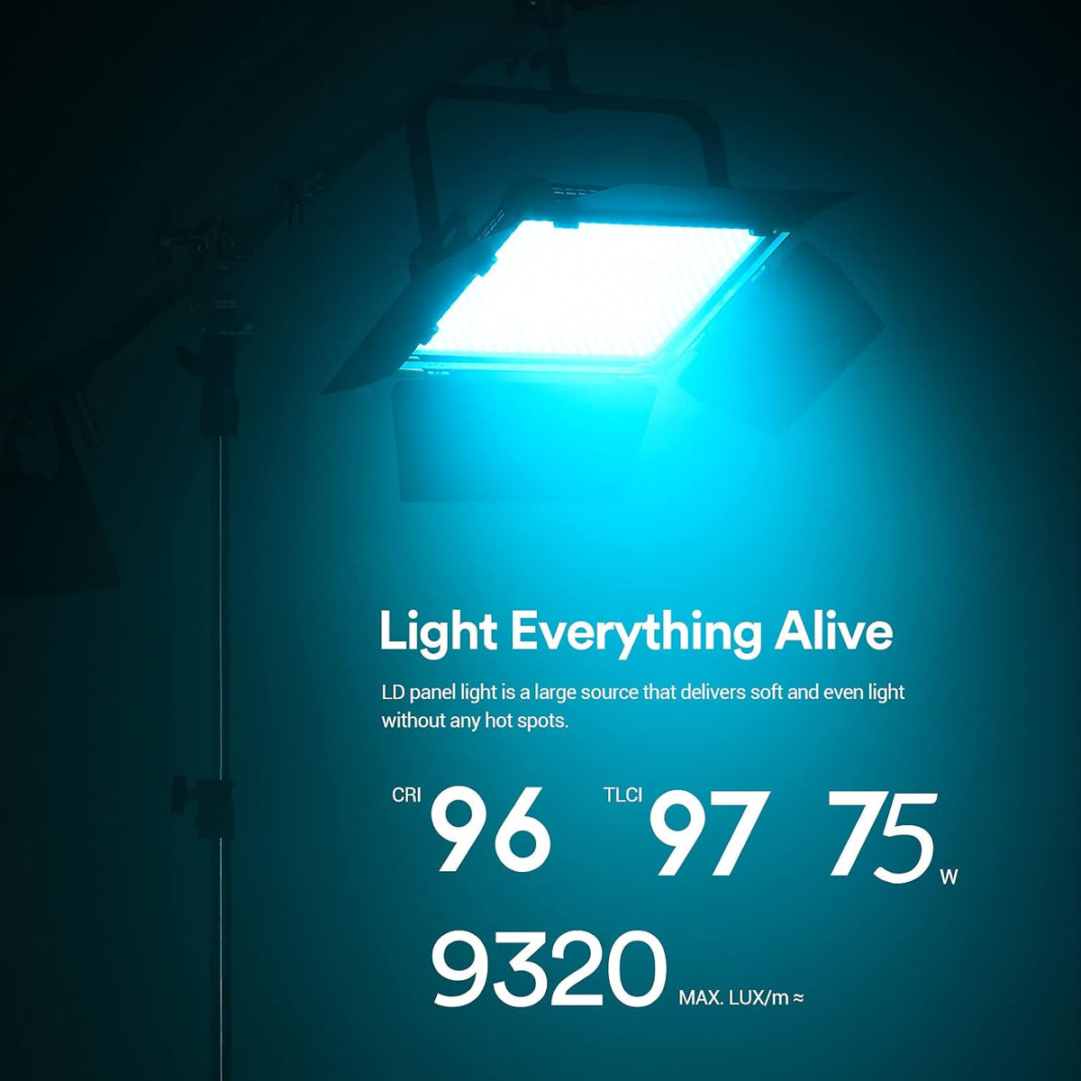 RGB Panel Light 75W CRI 96 TLCI 97 2500-8500K LED Video Light X6534