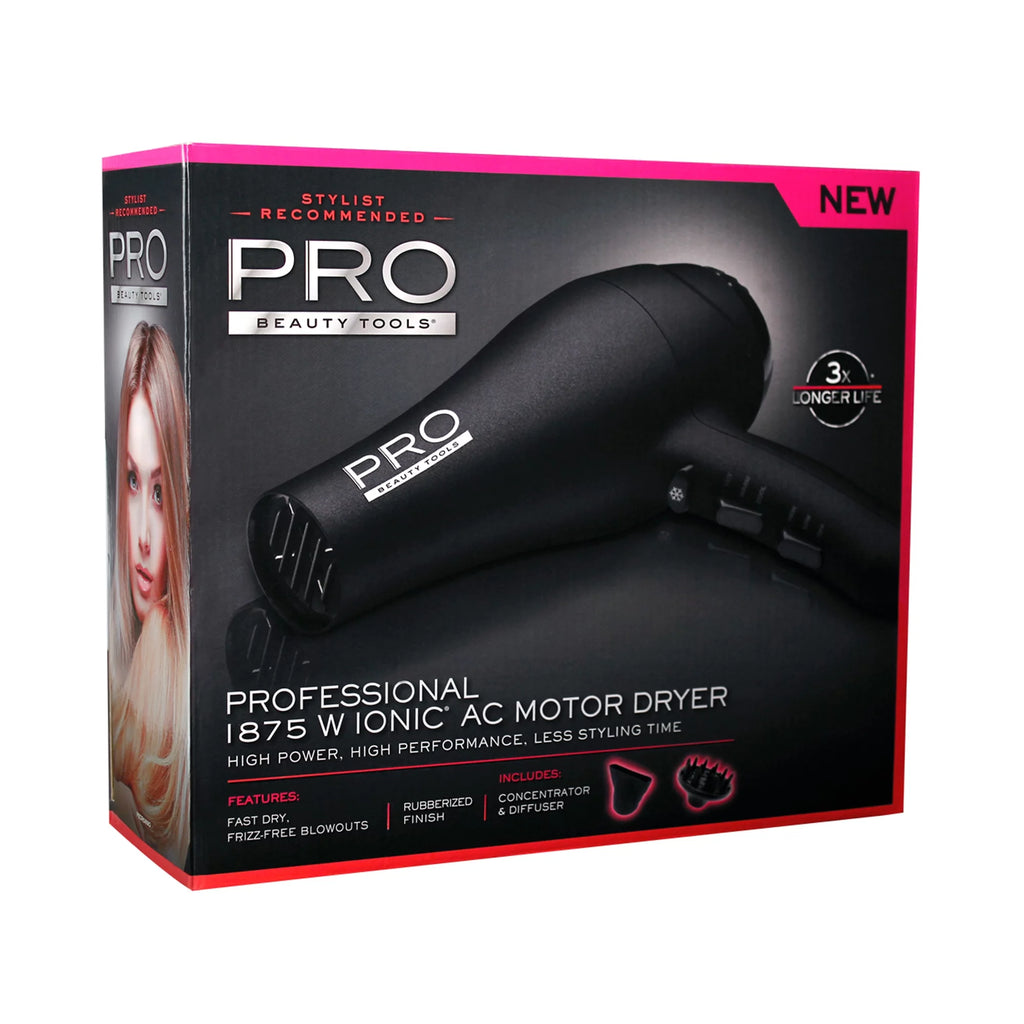 Black 1875 Watts Ionic Hair Dryer Y245