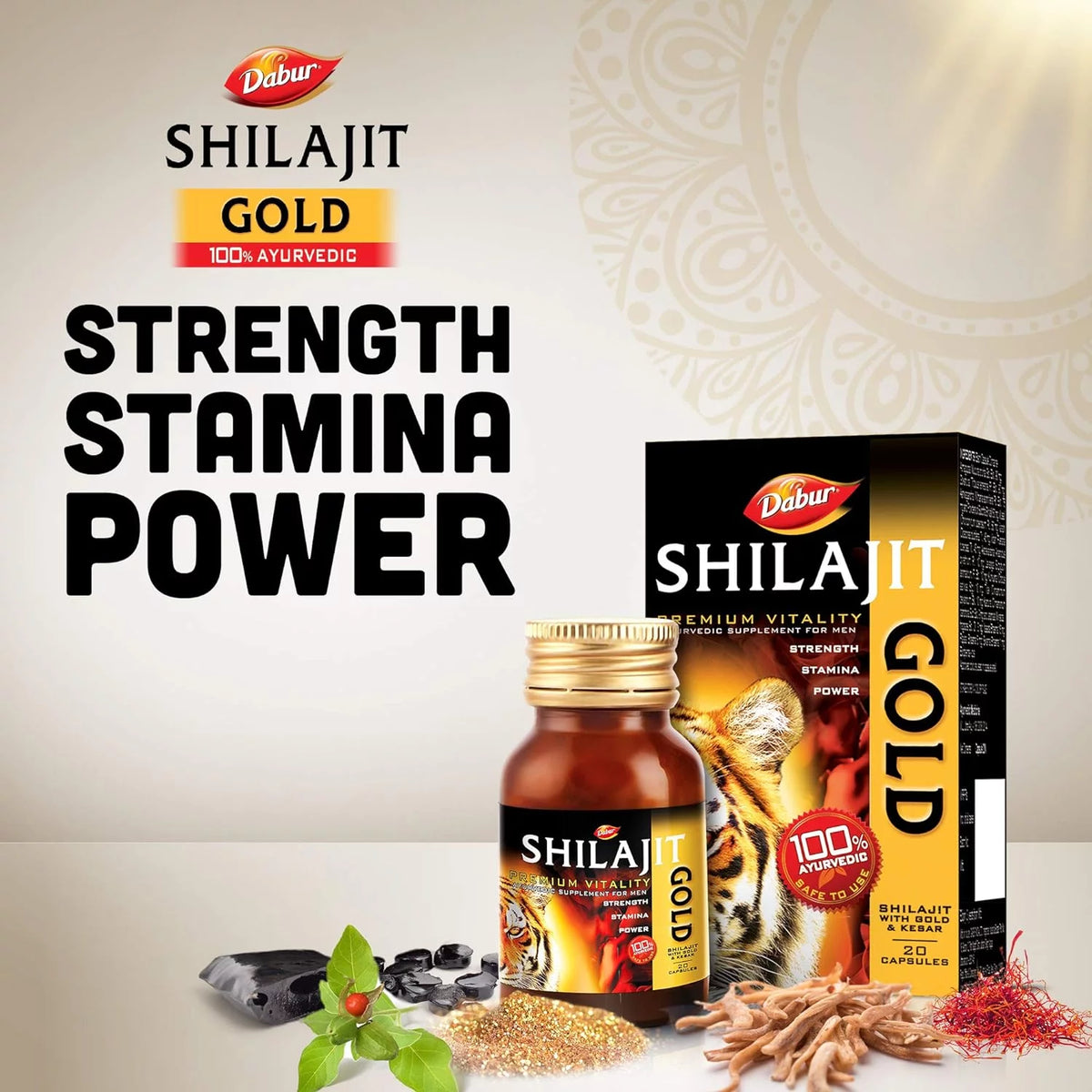 Ayurvedic Capsules for Strength, Stamina and Power 200 Capsules C6313