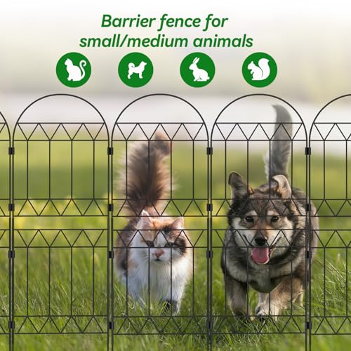 10 Pack Rustproof Metal Garden Fence Panels W302